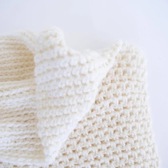 Homemade HANDKNIT Turtleneck Cowl Neck Tunic Vest Cream  and Brown Woman's - Picture 6 of 11